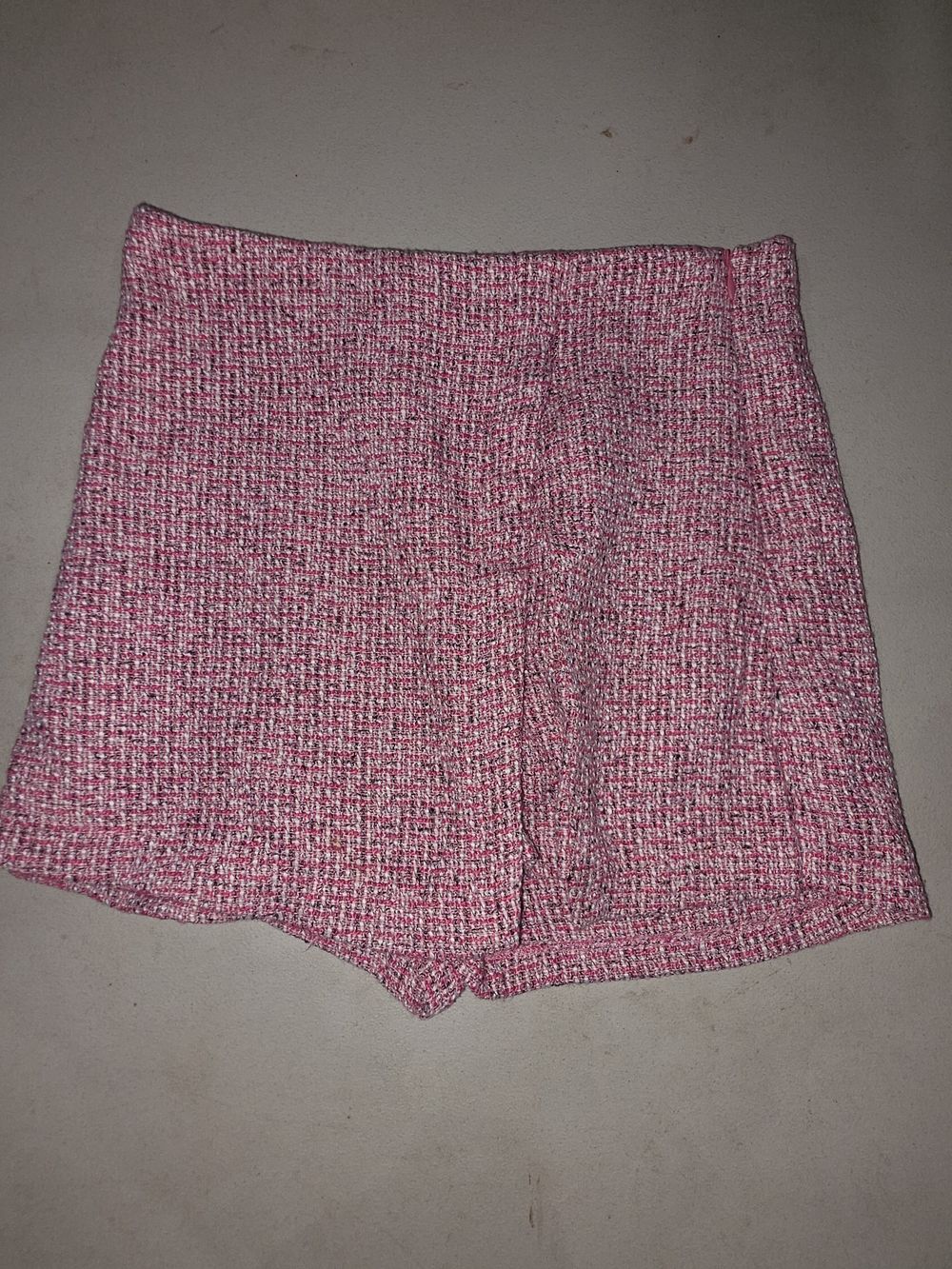 Have Los Angeles Pink Tweed High Waist Shorts - Textured Pink Blend Size Small